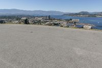 Coastal Landscape with Mountain View in Okanagan Valley, British Columbia