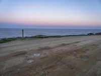 Coastal Landscape in Portugal at Afterglow