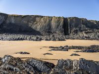 Coastal Landscape in Portugal with Blue Waters