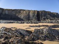 Coastal Landscape in Portugal with Blue Waters