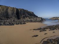 Clear Sky over Coastal Landscape in Portugal