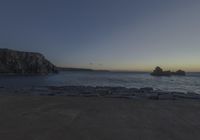 Coastal Landscape of Portugal: Sun Visible Over the Water