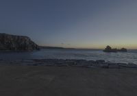 Coastal Landscape of Portugal: Sun Visible Over the Water