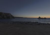 Coastal Landscape of Portugal: Sun Visible Over the Water