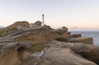 Coastal Landscape: Rock Formation by the Ocean