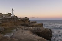 Coastal Landscape: Rock Formation by the Ocean