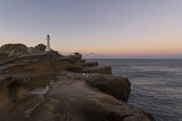 Coastal Landscape: Rock Formation by the Ocean