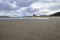 Coastal Landscape of Sand Beach and Clear Blue Water 001