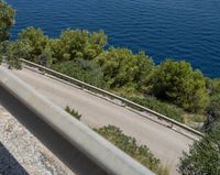 Coastal Landscape in Spain: Armco Barrier overlooking the Ocean