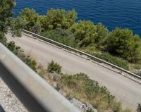 Coastal Landscape in Spain: Armco Barrier overlooking the Ocean