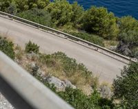 Coastal Landscape in Spain: Armco Barrier overlooking the Ocean