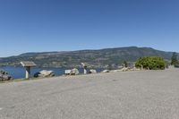 Coastal Landscape View of Knox Mountain in Okanagan Valley, British Columbia, Canada