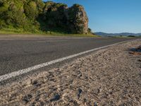 Coastal Mountain Road with Clear Sky