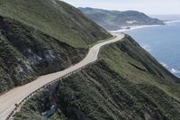 Coastal Mountain Road: Switchback with Ocean View