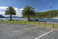 Coastal Parking Lot in Picton, New Zealand