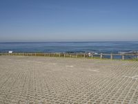 Coastal Parking Lot in Portugal with Clear Sky