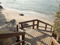 Coastal Property: Sand and Water with Clear Skies