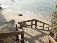 Coastal Property: Sand and Water with Clear Skies