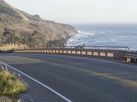 Coastal Road with Armco Barriers in California