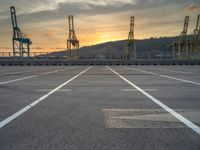 Coastal Road in Barcelona, Spain at Dawn