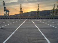 Coastal Road in Barcelona, Spain at Dawn