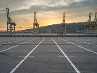 Coastal Road in Barcelona, Spain at Dawn