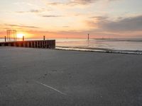 Coastal Road in Bremen, Germany at Sunrise