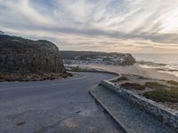 Coastal Road at Dawn in Portugal
