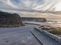 Coastal Road at Dawn in Portugal