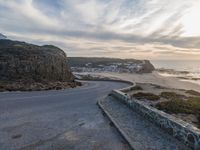 Coastal Road at Dawn in Portugal