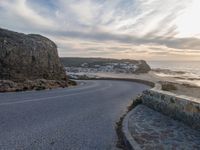 Coastal Road at Dawn in Portugal