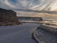 Coastal Road at Dawn in Portugal