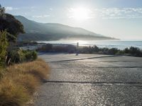 Coastal Road at Dawn: Sunrise on the Beach