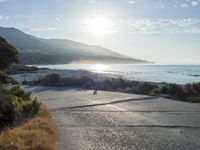 Coastal Road at Dawn: Sunrise on the Beach
