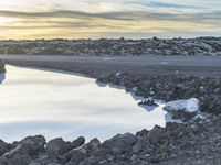 Coastal Road in Icelandic Highland with Lake 004