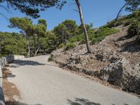 Scenic Coastal Road in Mallorca, Spain with Clear Sky