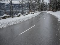 Coastal Road with Mountain Scenery