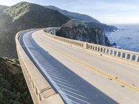 Coastal Road with a Mountainous Backdrop