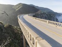 Coastal Road with a Mountainous Backdrop