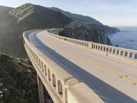 Coastal Road with a Mountainous Backdrop