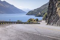 Coastal Road Through Mountains: A Clear Sky Adventure