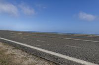 Coastal Road Ocean Landscape with Grass