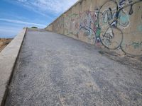 Coastal Road in Porto, Portugal with Graffiti Murals