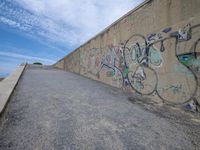 Coastal Road in Porto, Portugal with Graffiti Murals 002