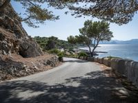 Coastal Road in Spain: Clear Blue Sky and Beautiful Landscape