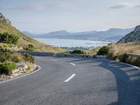 Coastal Road in Spain: Clear Sky and Ocean View