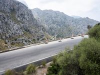 Coastal Road in Spain: Mountains and Ocean View