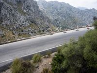 Coastal Road in Spain: Mountains and Ocean View