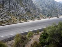 Coastal Road in Spain: Mountains and Ocean View