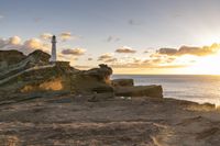 Coastal Rock Cliff at Sunrise